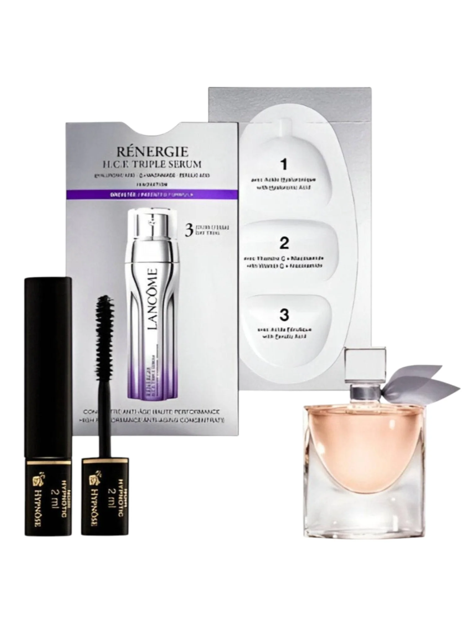 Lancôme Must-Have Set – La Vie Est Belle EDP 4 ml, Hypnôse Noir Hypnotic Mascara 2 ml, Rénergie Triple Serum 3 ml
