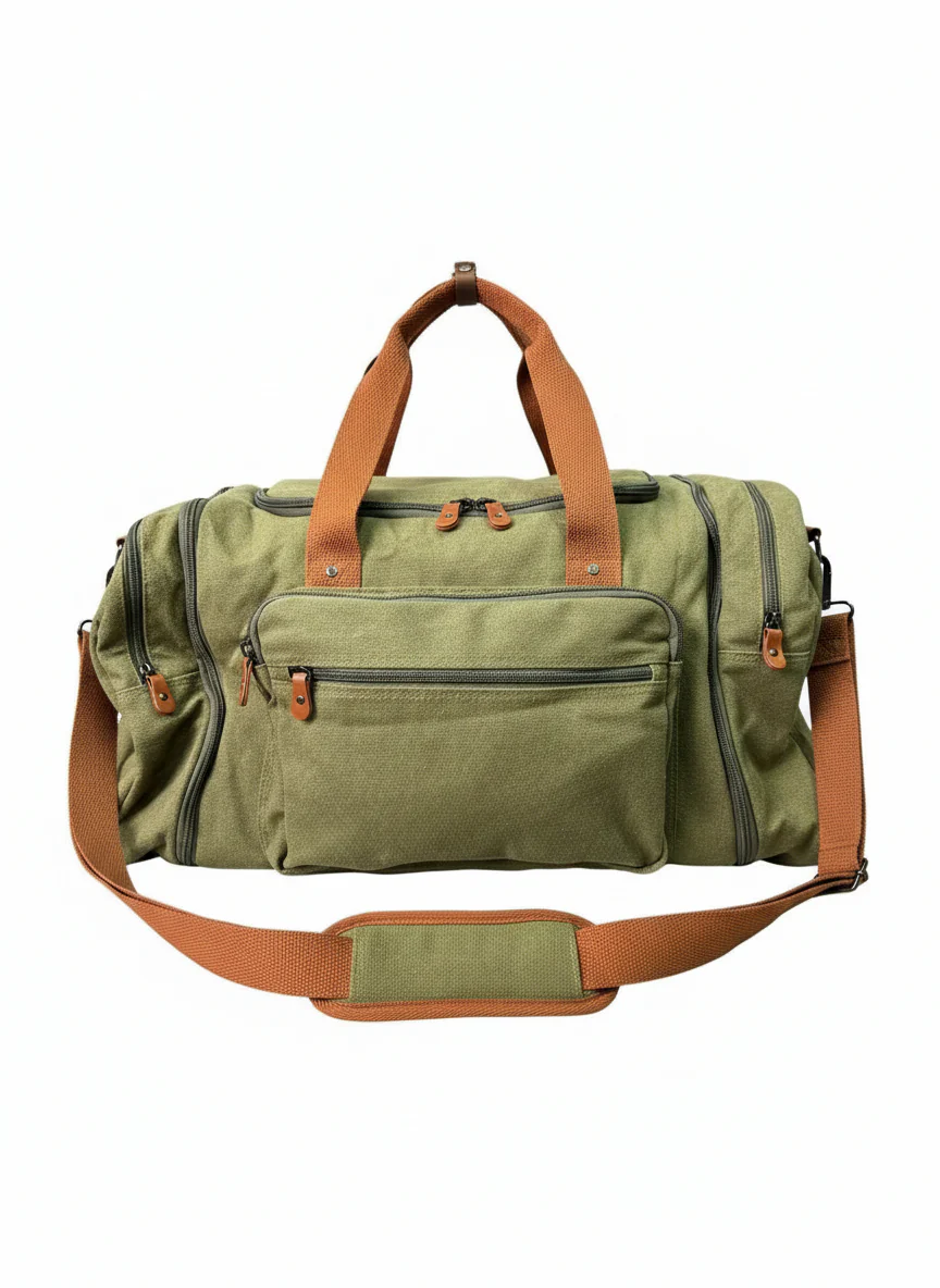 Monza Italy Large Canvas Travel Duffel Bag – Gym, Overnight & Weekend Bag - Image 5