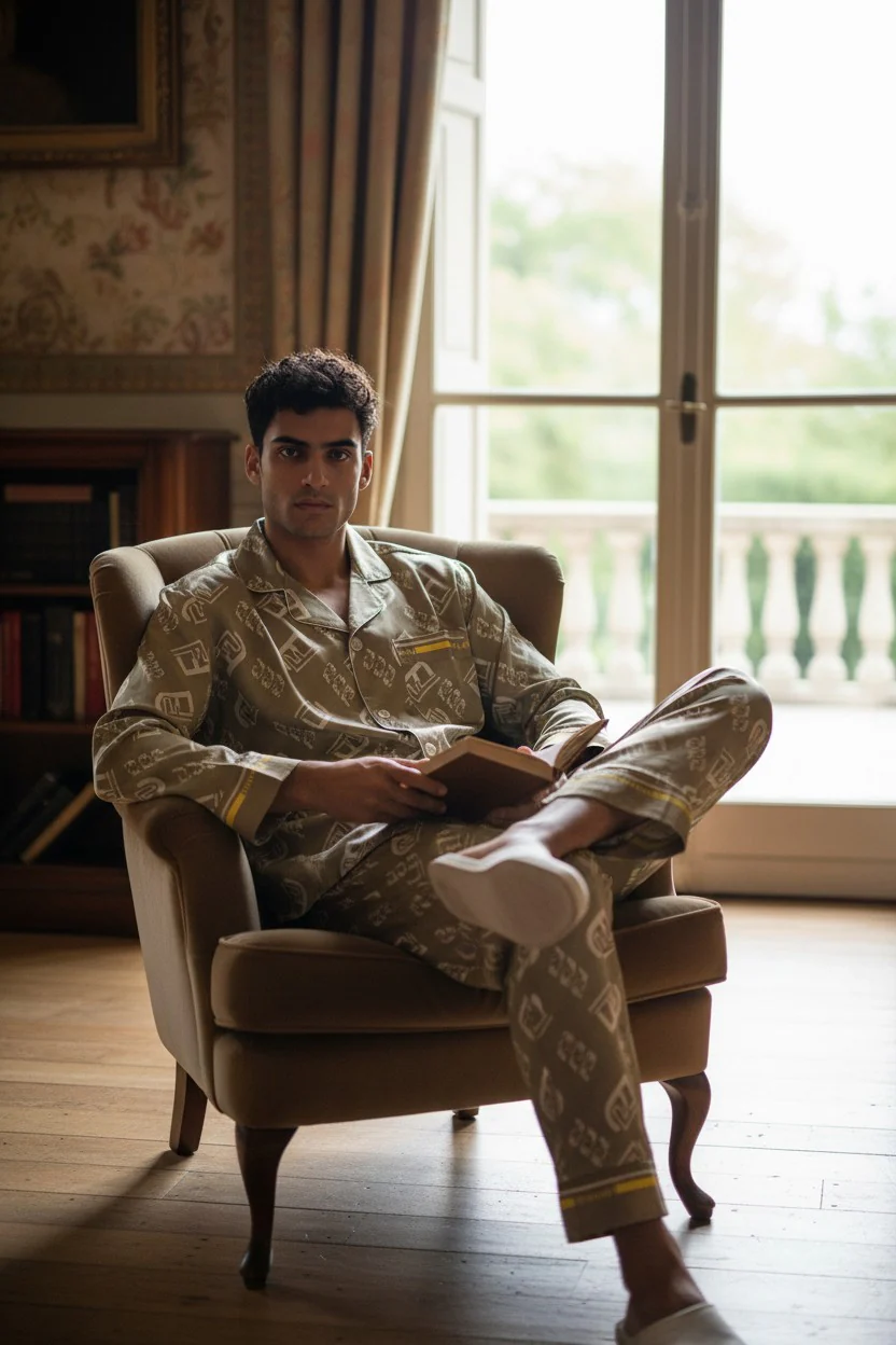 Monza Italy Men’s Gold Sleepwear Set - Image 2