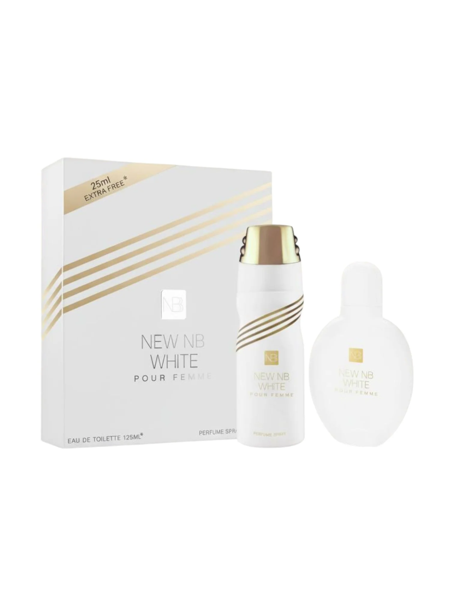 New NB White Women's Gift Set EDT 125 ml