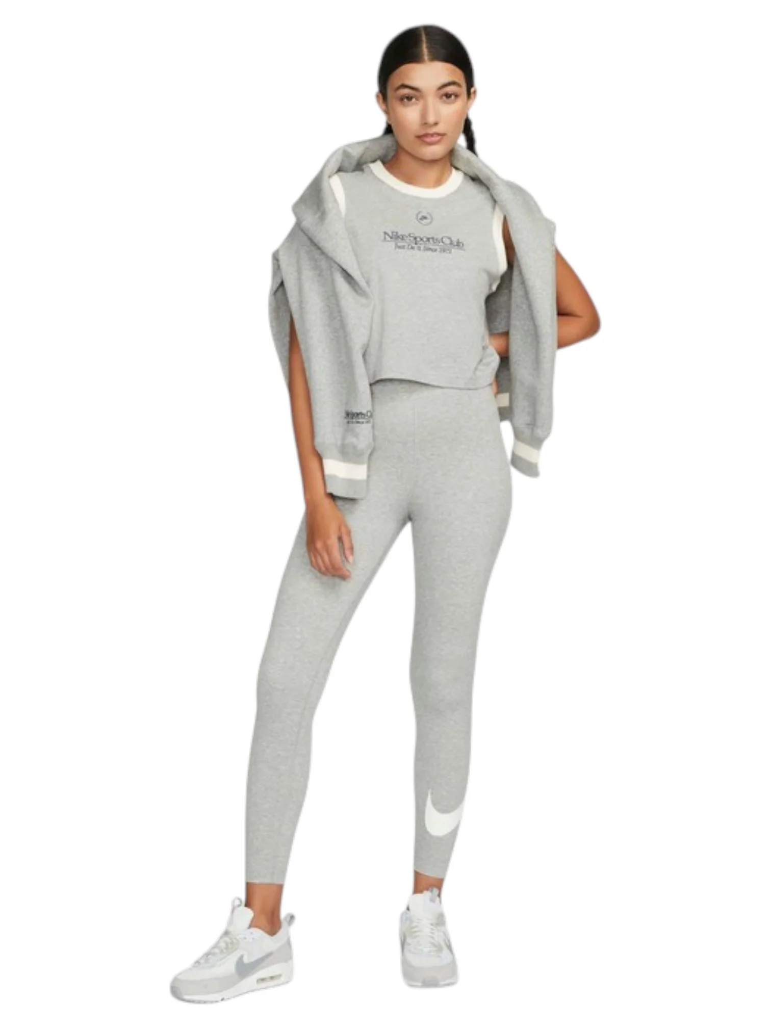 Nike Women’s Light Grey Essential Leggings - Image 4
