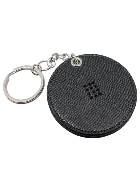 Pocket Mirror Key Ring Black - Image 3