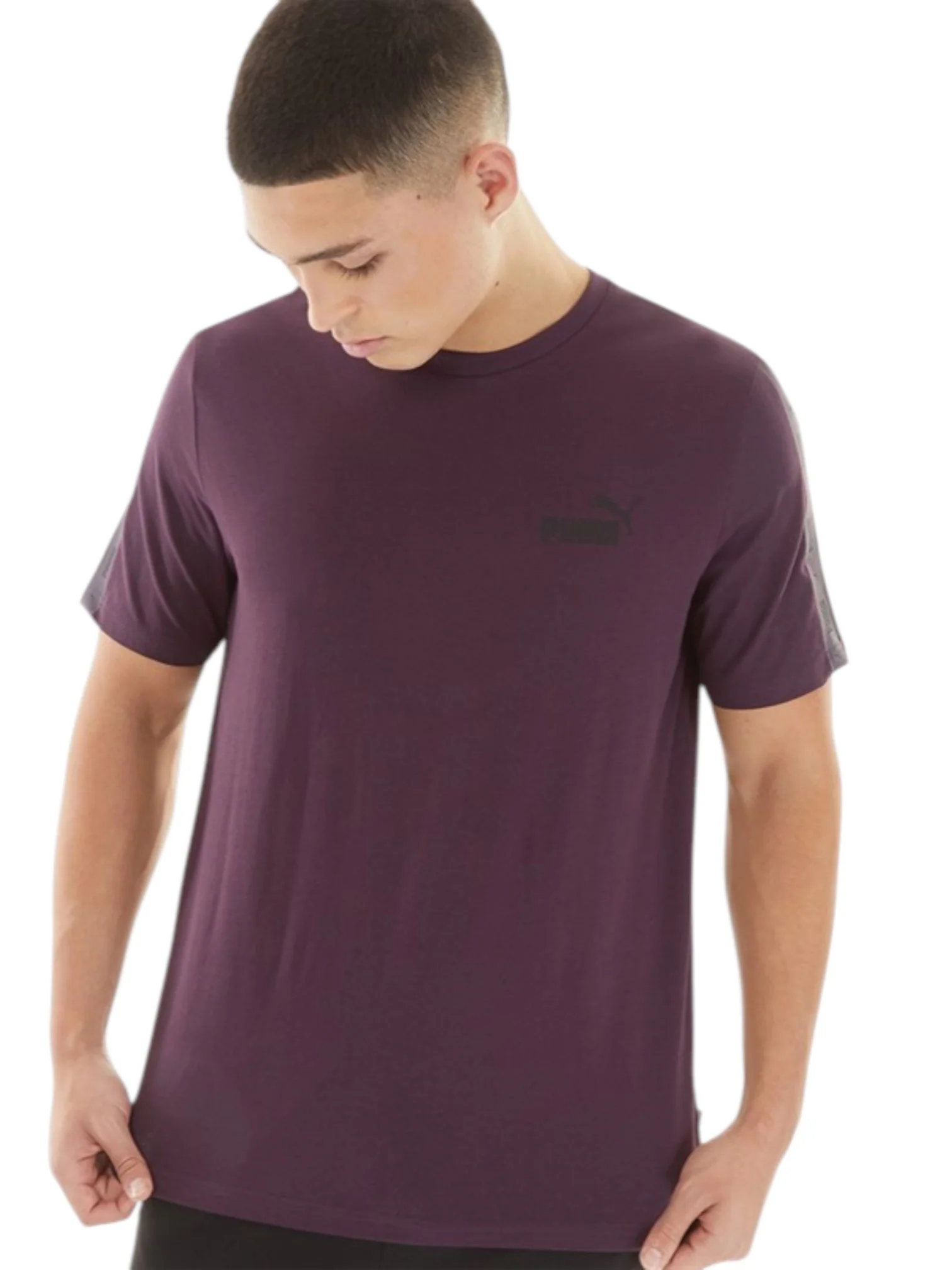 Puma Men’s Aubergine Essentials Tape T-Shirt