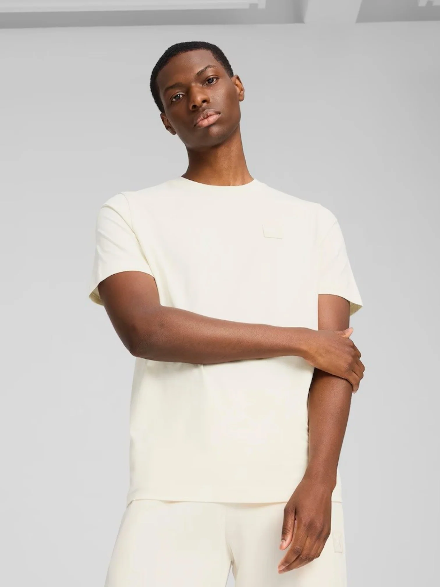 Puma Men’s Beige Essentials Tape T-Shirt