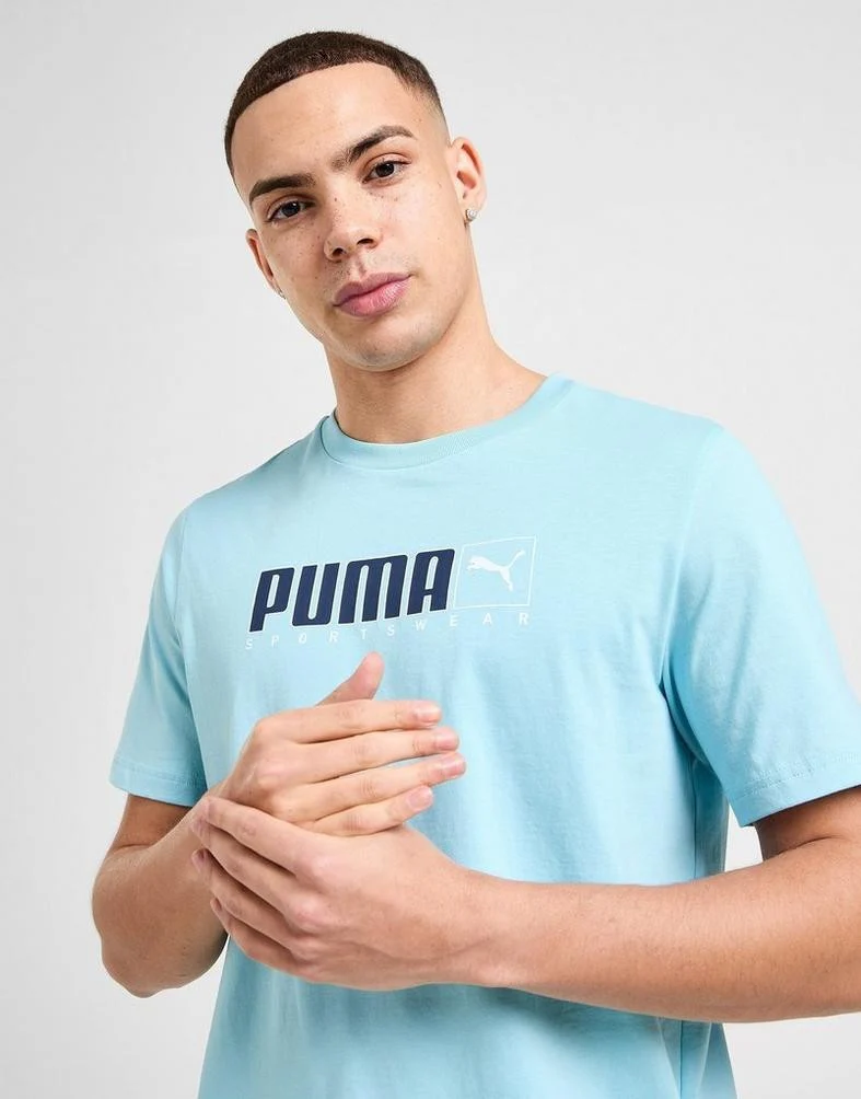 Puma Men’s Blue Sportswear T-Shirt - Image 3