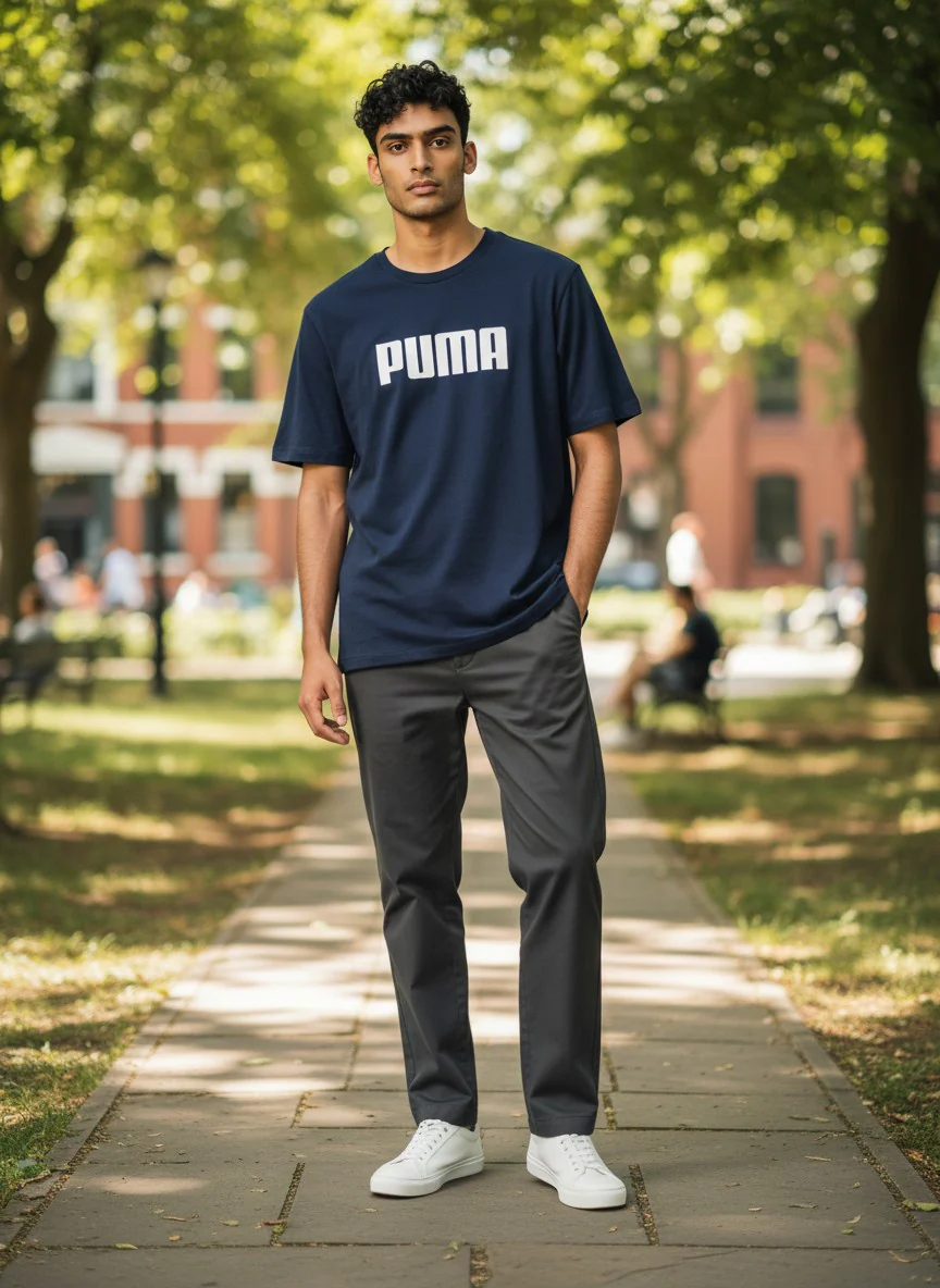 Puma Men’s Navy Blue Sportswear T-Shirt