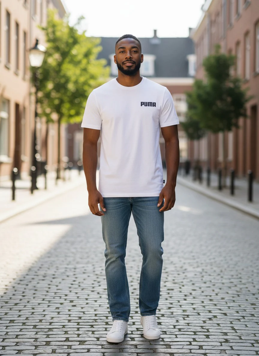 Puma Men’s White Essentials T-Shirt