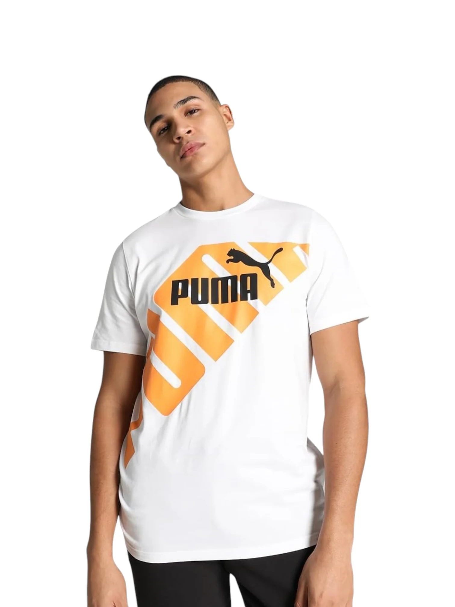Puma Unisex White Power Graphic T-Shirt - Image 2