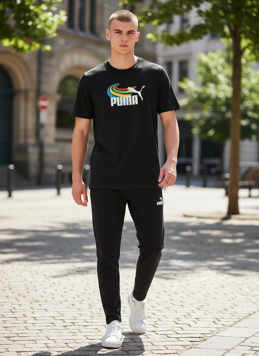 Puma Unisex White Power Graphic T-Shirt
