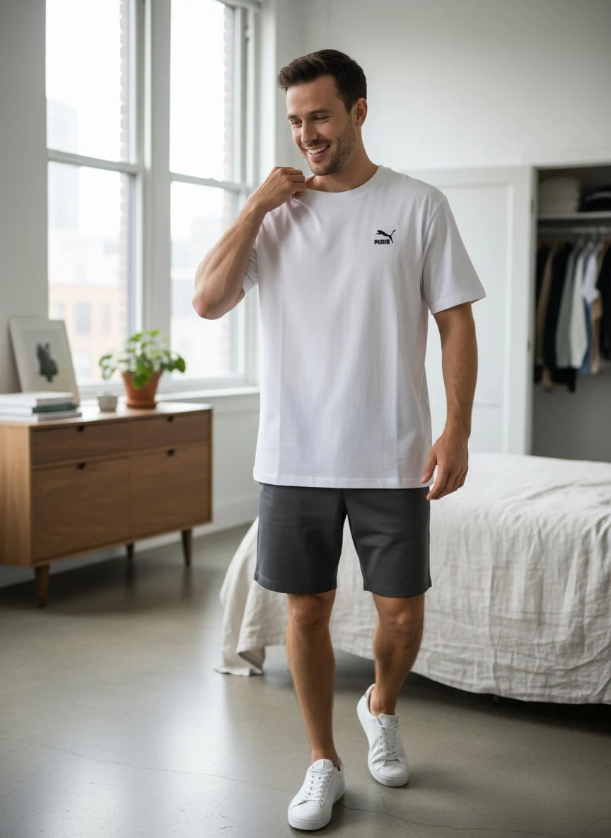 Puma Unisex White Power Graphic T-Shirt
