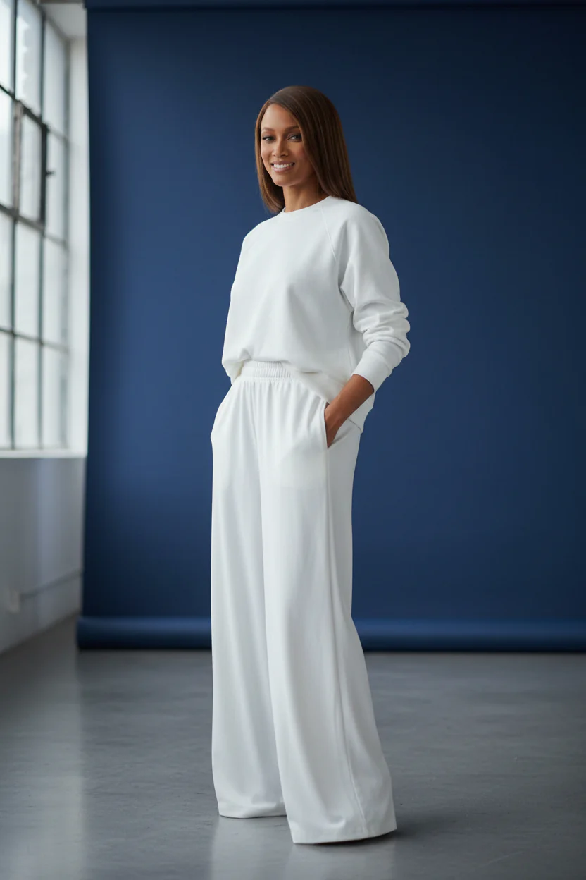 Roncato White Crewneck Sweatshirt & Pants Set - Image 2
