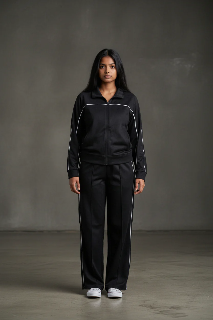Roncato Women’s Black Velvet Jacket & Pants Set - Image 2