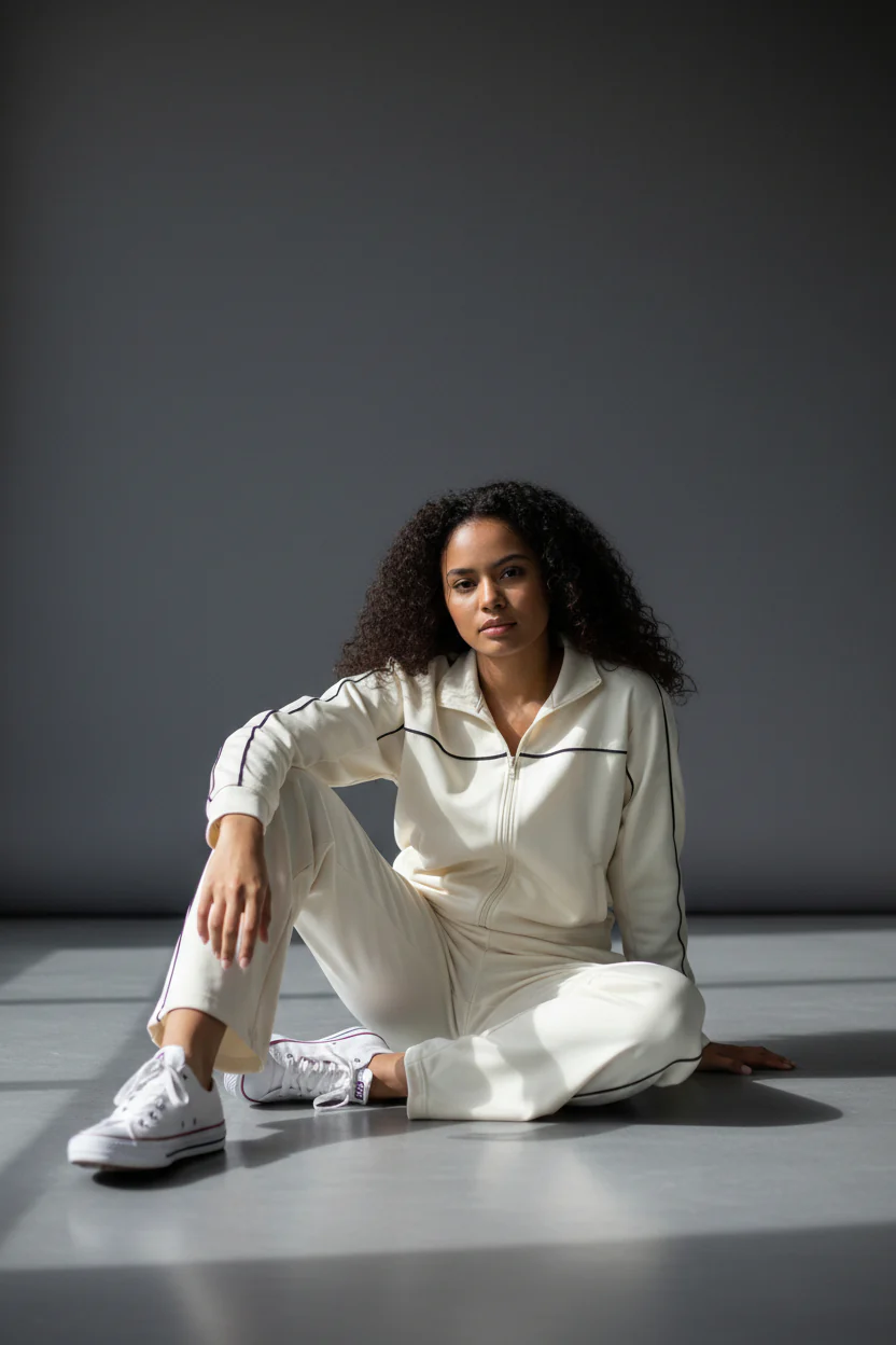 Roncato Women’s Cream Velvet Jacket & Pants Set - Image 2