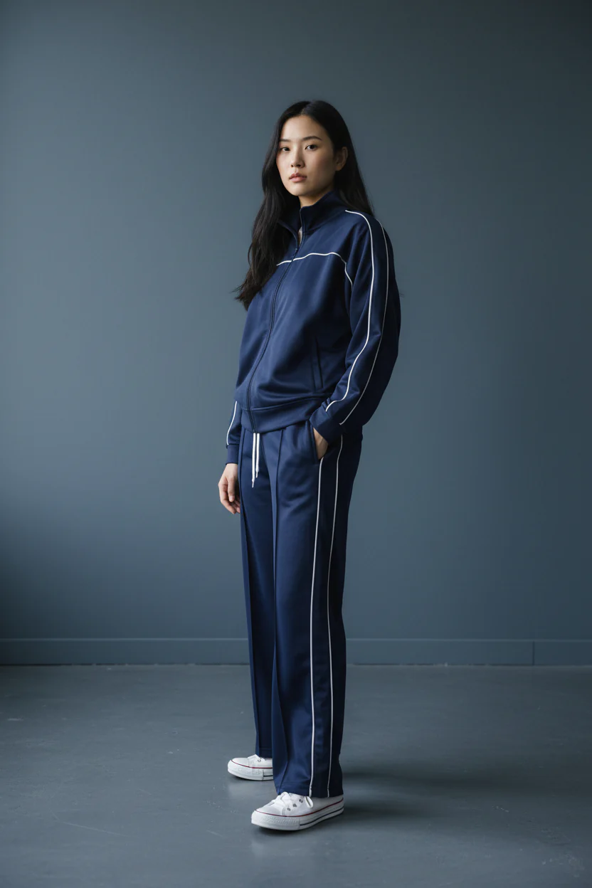 Roncato Women’s Navy Blue Velvet Jacket & Pants Set