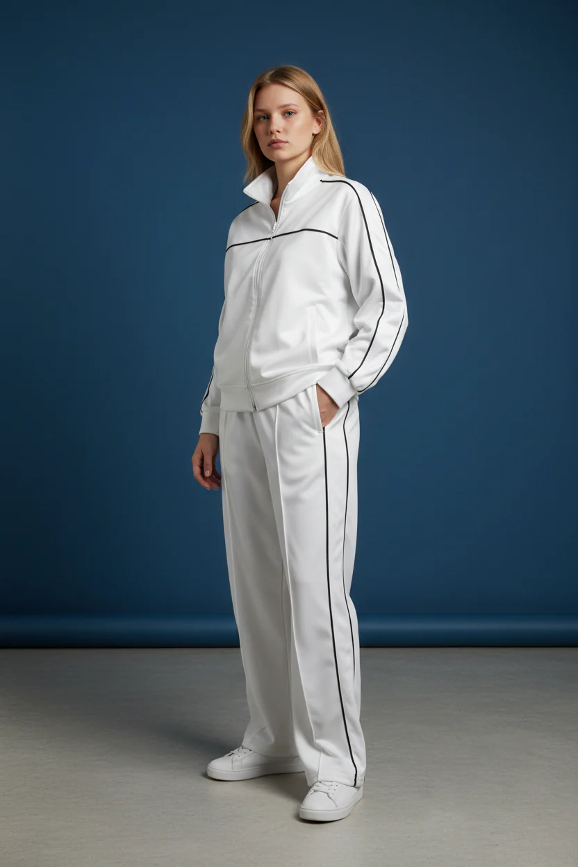 Roncato Women’s White Velvet Jacket & Pants Set