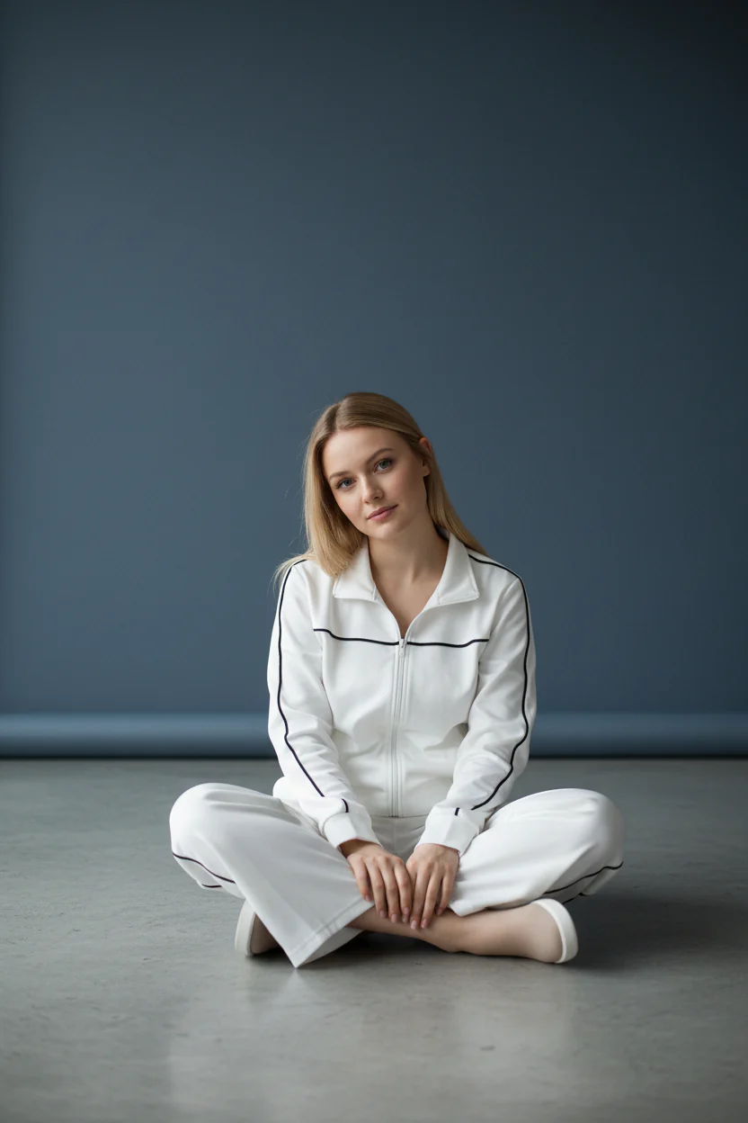 Roncato Women’s White Velvet Jacket & Pants Set - Image 2