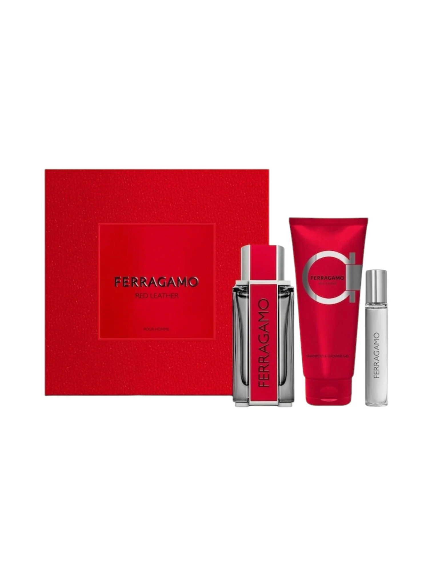Salvatore Ferragamo Red Leather Men's Gift Set EDP 100 ml