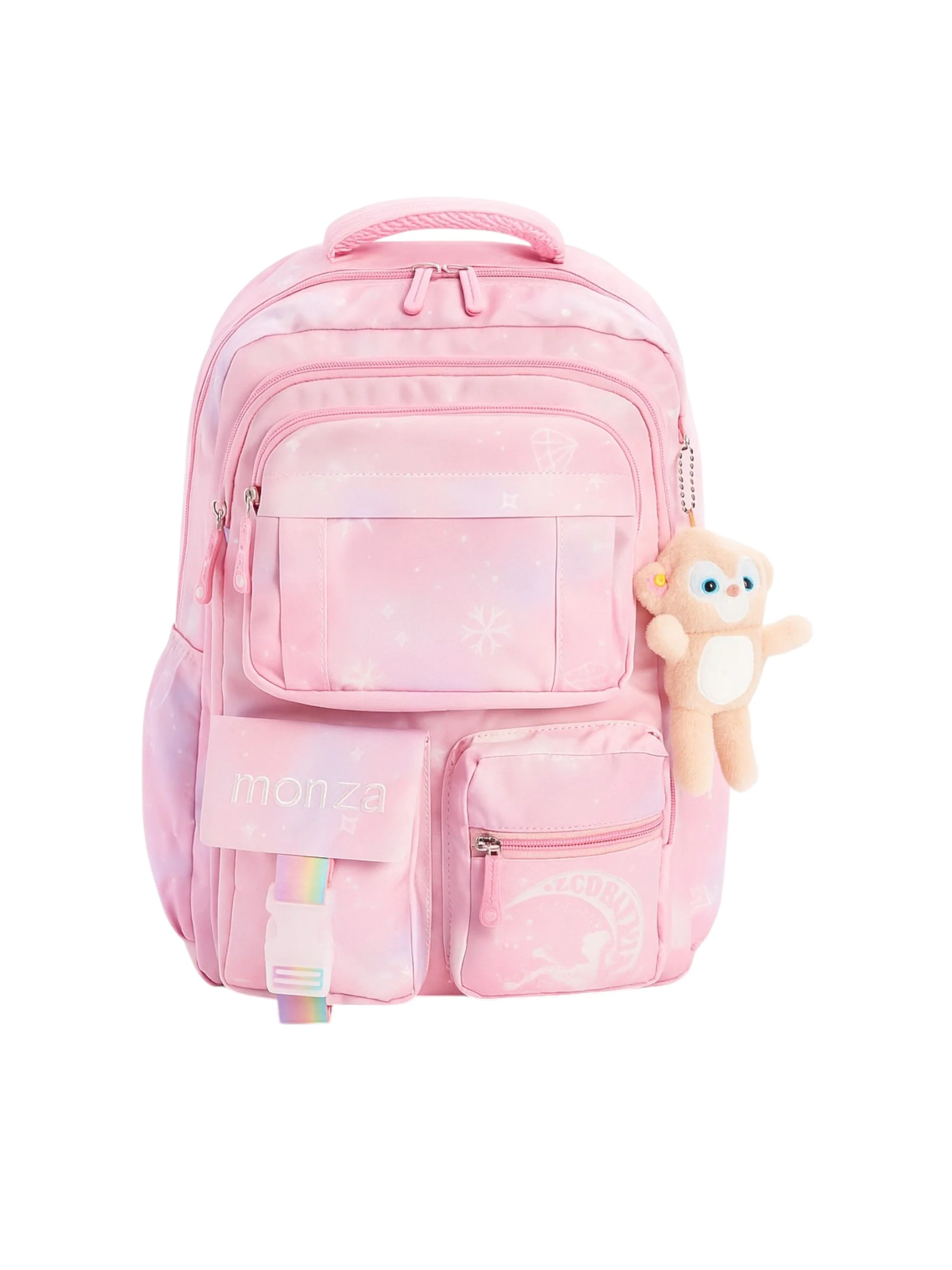 Monza Kids’ Pastel School Backpack with Plush Charm (25347) - Image 4