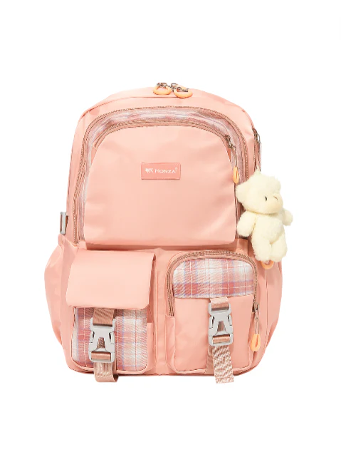 Monza Kids’ Multi-Pocket School Backpack with Bear Charm (KL-9556-1) - Image 7