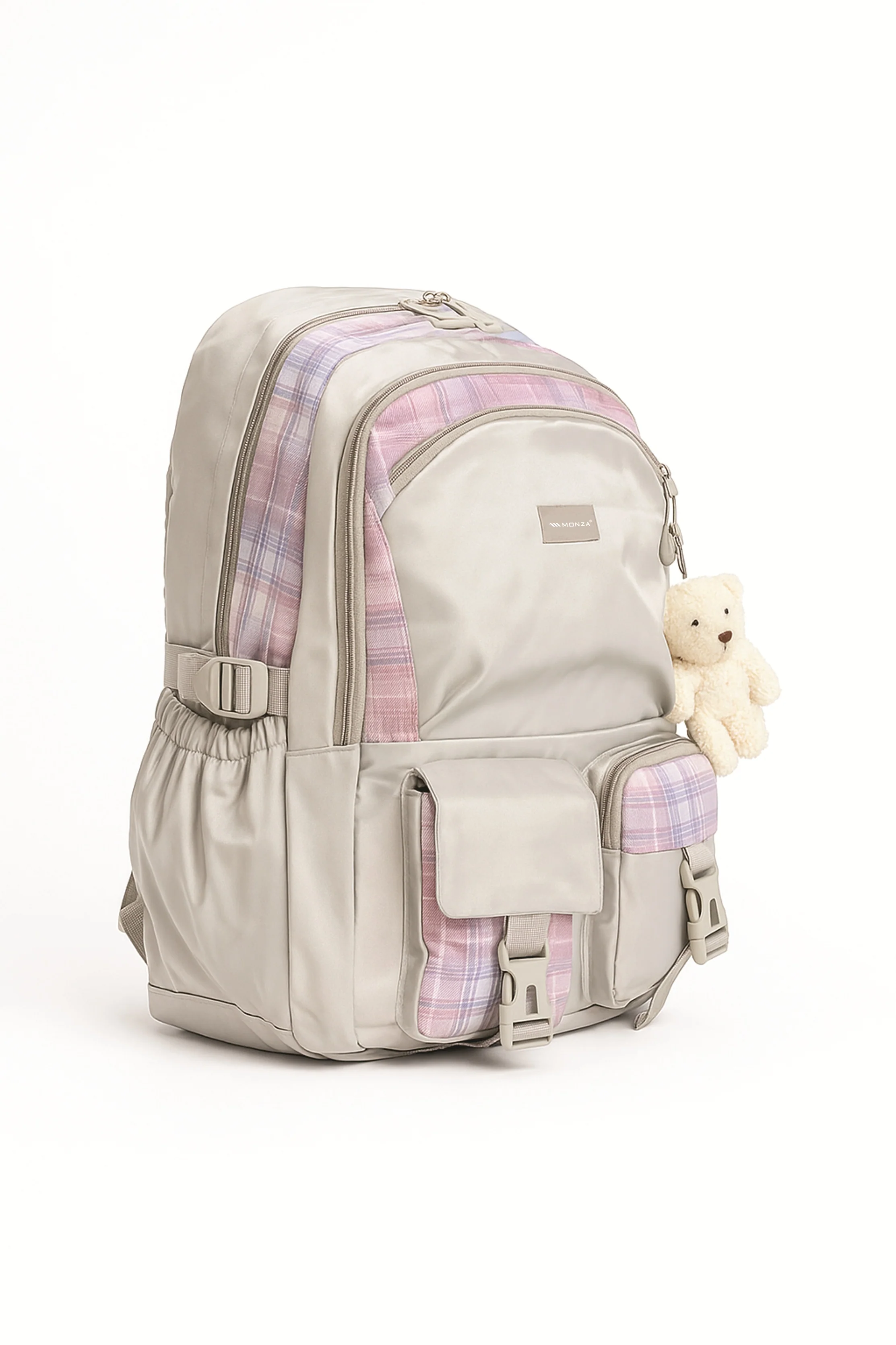 Monza Kids’ Multi-Pocket School Backpack with Bear Charm (KL-9556-1) - Image 9