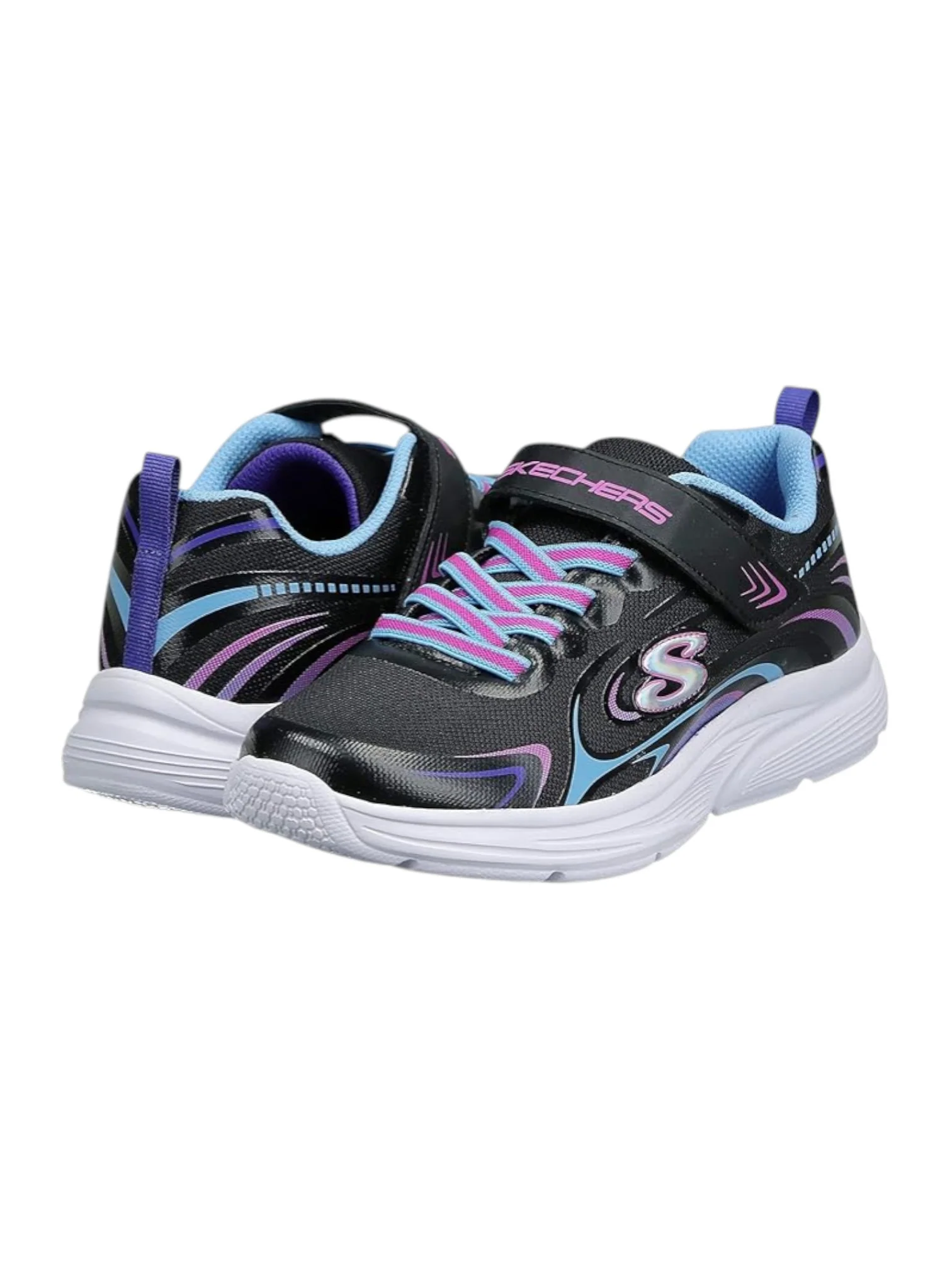 Skechers Black Girls’ Jumpsters Hydro Swirl Sneakers