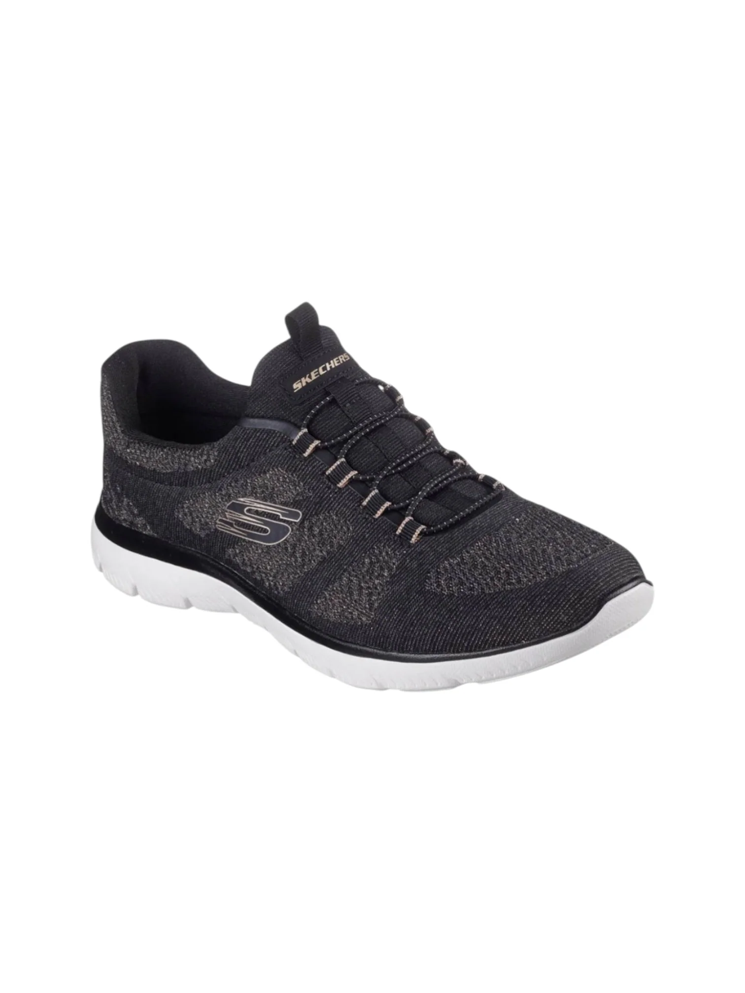 Skechers Black / White Women’s Summits Sneakers - Image 3