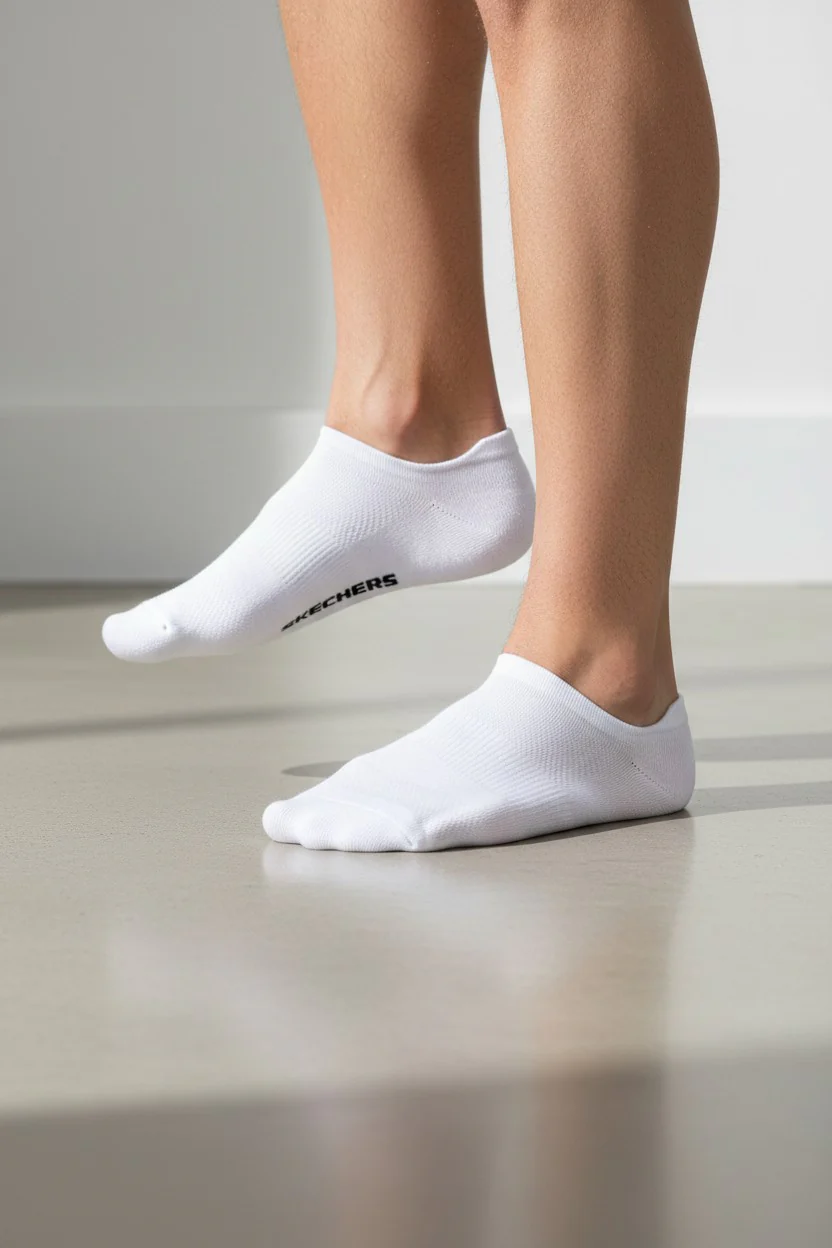 Skechers Men’s White No Show Socks – 1 Pair