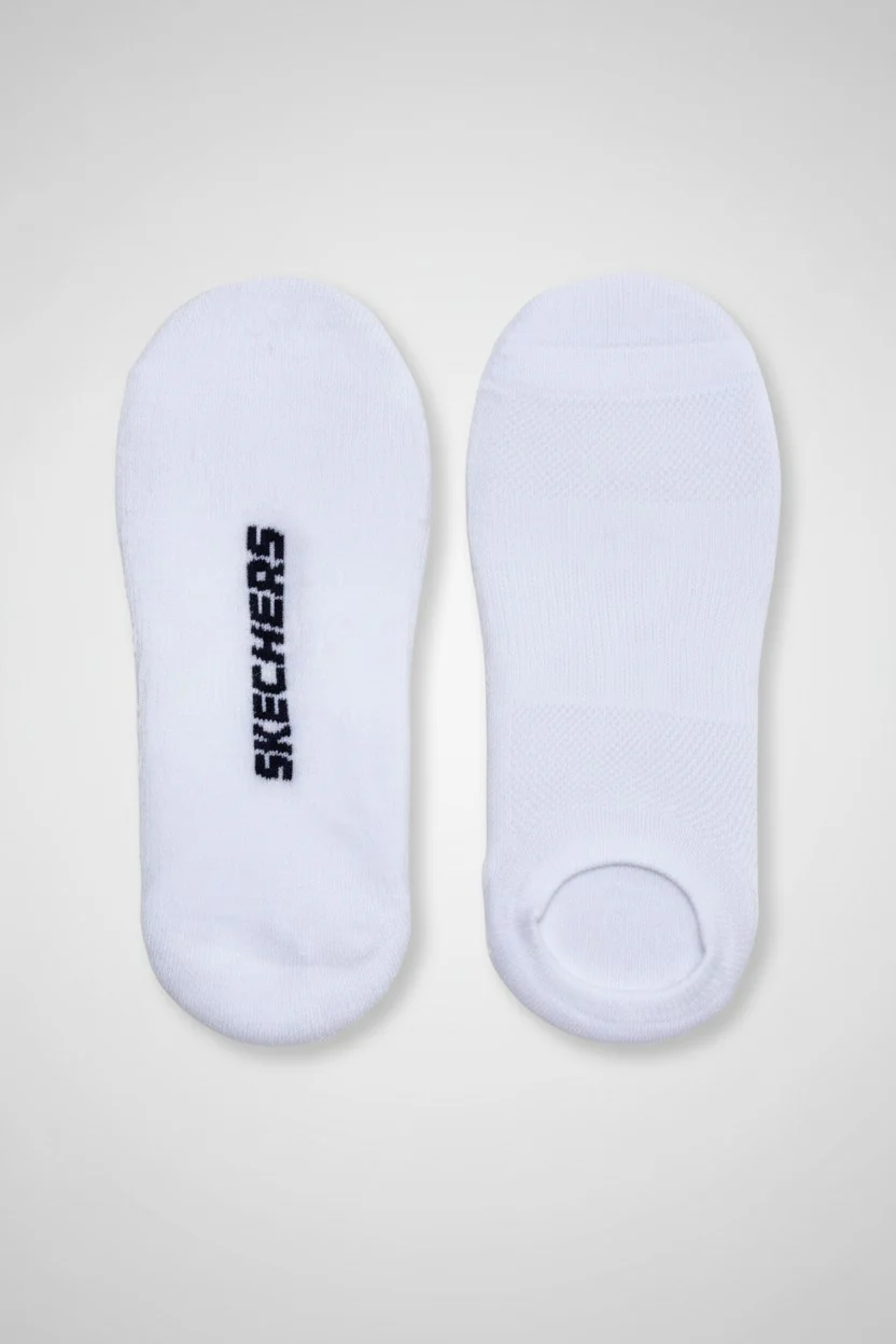 Skechers Men’s White No Show Socks – 1 Pair - Image 2