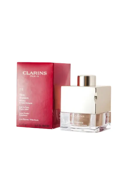 Skin Illusion Mineral & Plant Extracts Loose Powder Foundation (With Brush) - Image 2