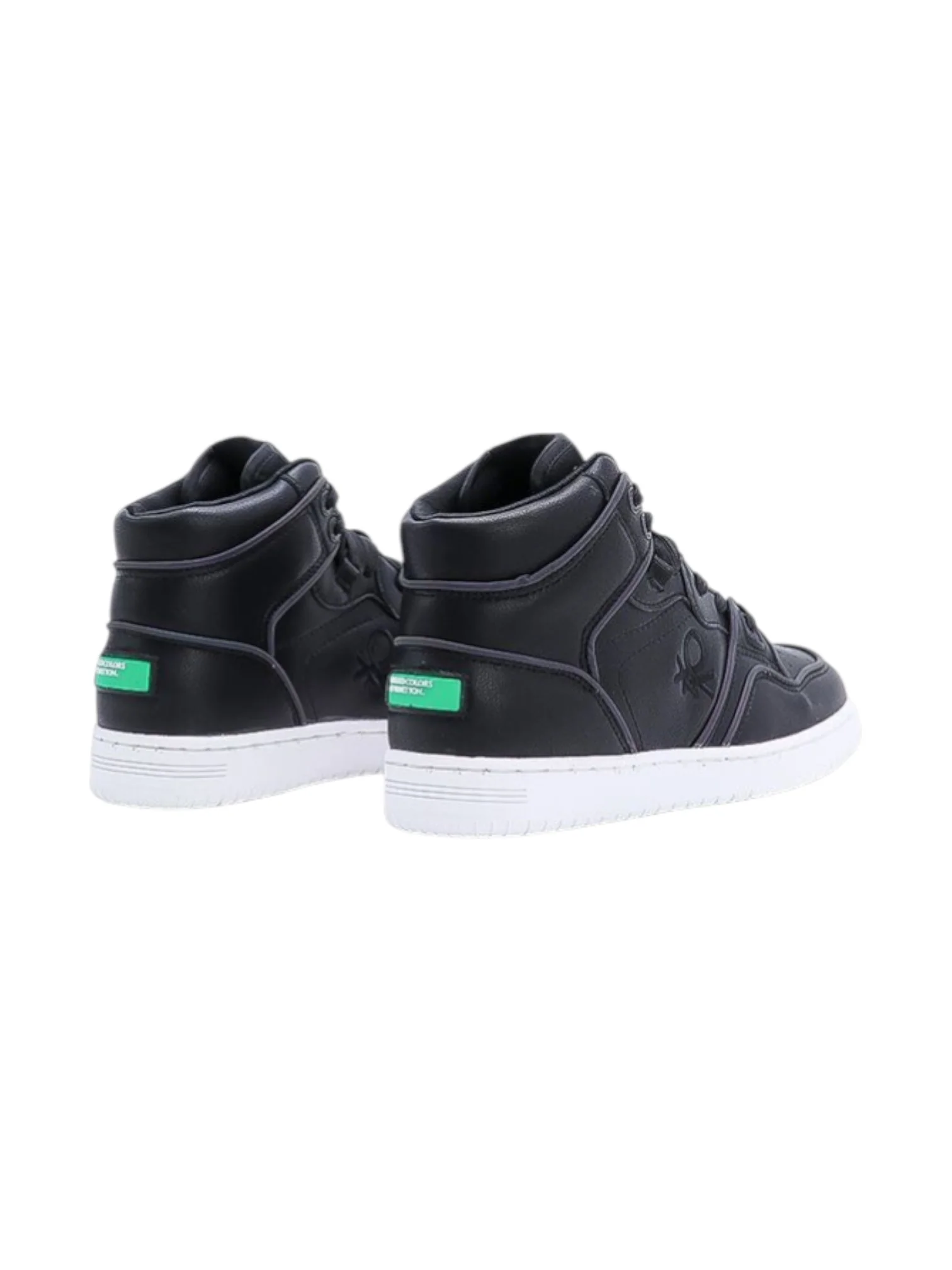 United Colors of Benetton Women’s Rod Reflective Black Sneakers - Image 4