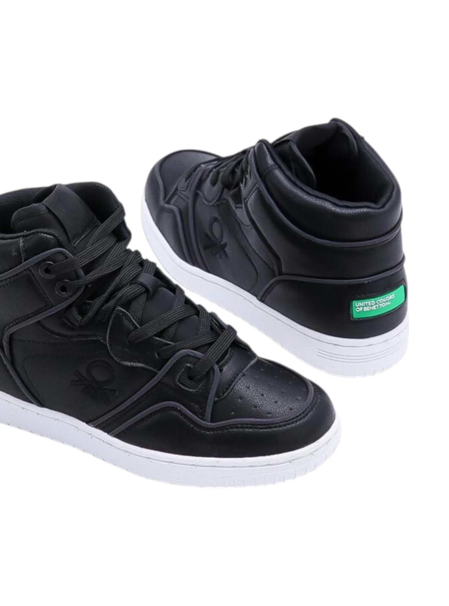 United Colors of Benetton Women’s Rod Reflective Black Sneakers - Image 5