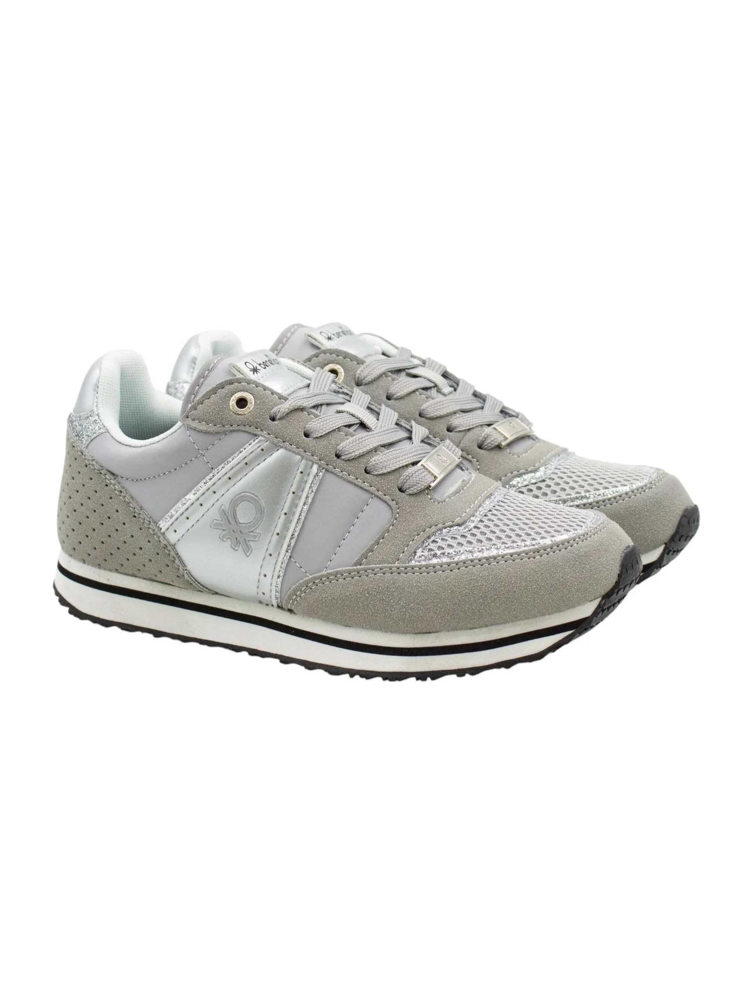 United Colors of Benetton Women’s Word NYX Grey Sneakers - Image 2